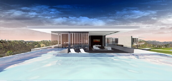 Vier Infinity-Pools und eine Aussicht über den Pazifik, Beverly Hills und L.A. (Foto: McClean Design)