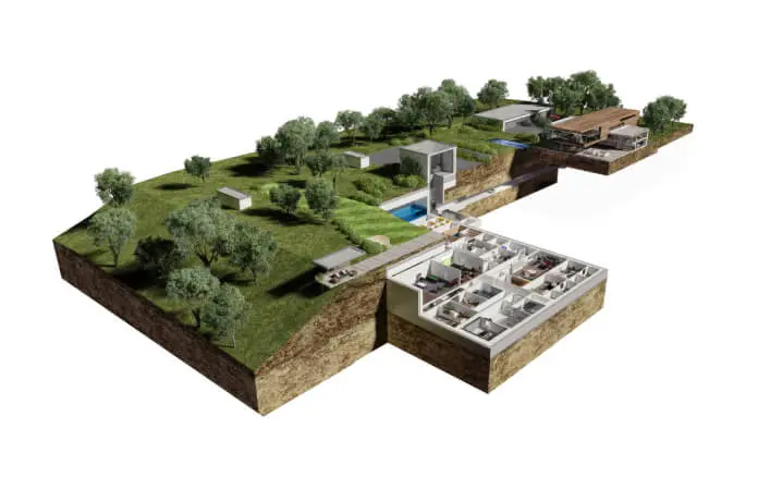 An der Oberfläche sieht der Bunker ganz harmlos aus.