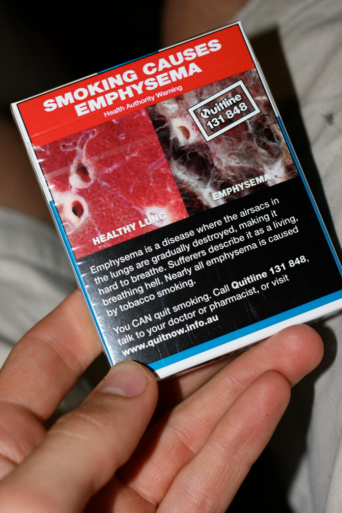 Smoking advertisements in Australia. (Source).