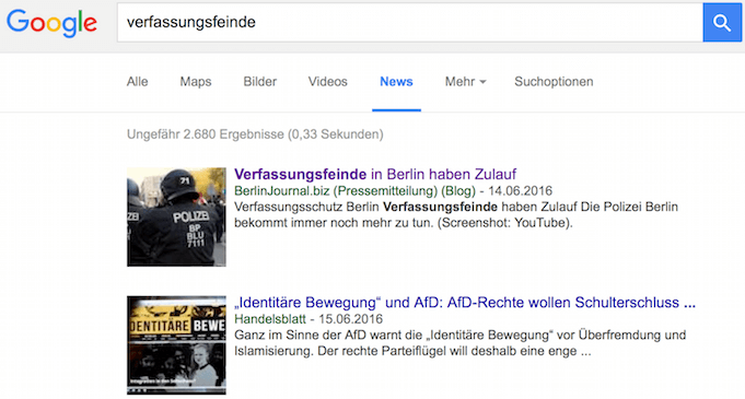 Steuer aufs Googlen Verfassungsfeinde