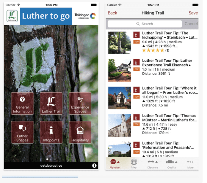 IPhone screenshot of the Luther App. (Screenshot: ITunes)