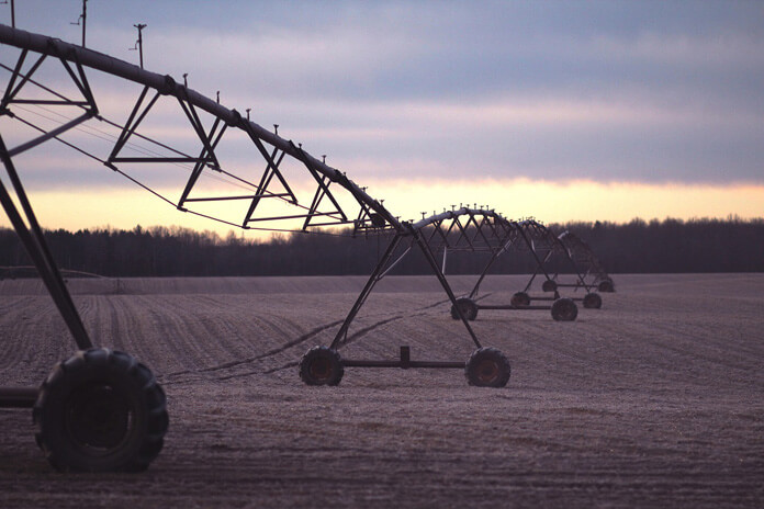 Intense irrigation is a a common practice in industrial agriculture.