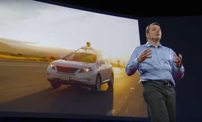 Hier: Chris Urmson, ehemaliger Leiter der selbstfahrende Autos von Google @TED Talk.