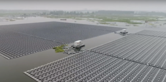 Die größte, schwimmende Solarfarm ersetzt Strom von Kohle (Foto: New China TV, Youtube)